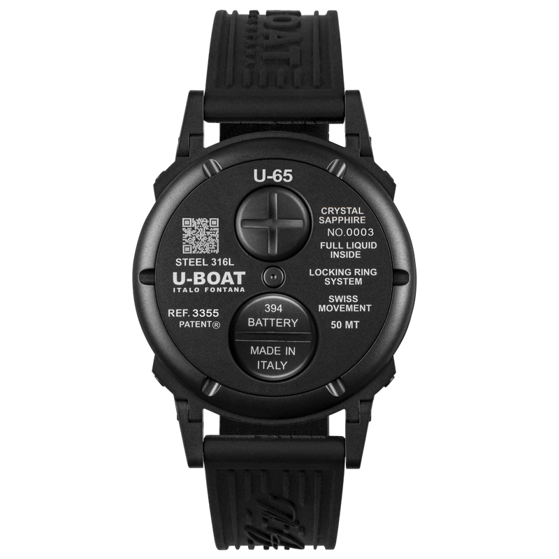 U-Boat U-65 Men's Black PVD Stainless Steel Watch 3355