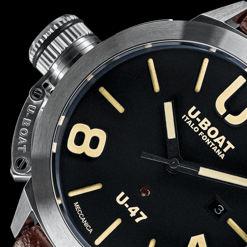 U-Boat Classico U-47 Men’s Black Brown Watch 8105