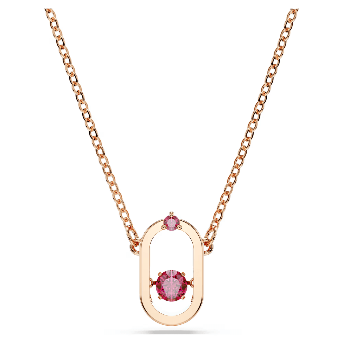Swarovski Una pendant Necklace Rose Gold Red Plated 6520550