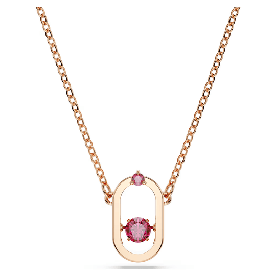 Swarovski Una pendant Necklace Rose Gold Red Plated 6520550