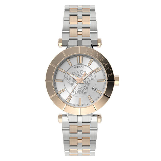 Versace Men's Watch V-Race 43mm White Two-Tone Bracelet VE2B00521