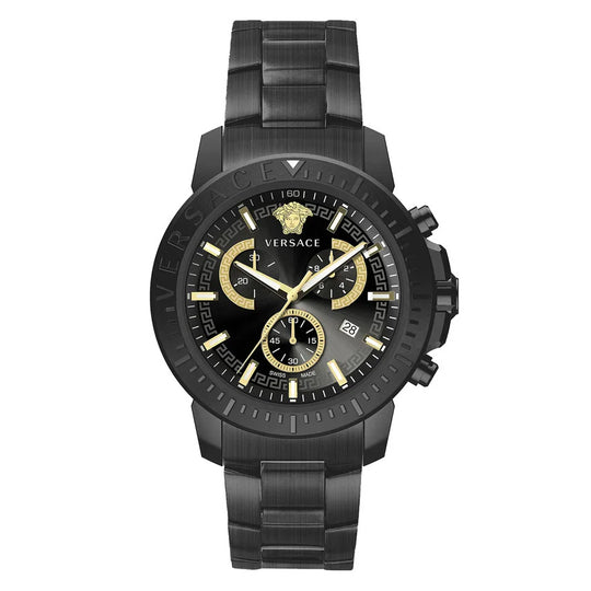 Versace Men's Watch New Chrono 45mm Black Bracelet VE2E00621