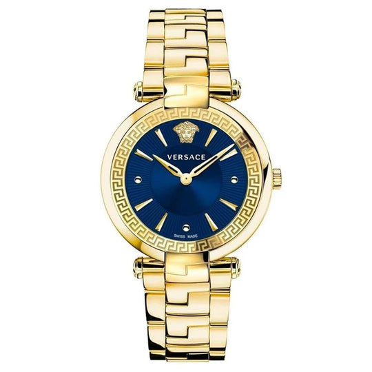 Versace Ladies Watch Revive 35mm Blue Gold Bracelet VE2L00621