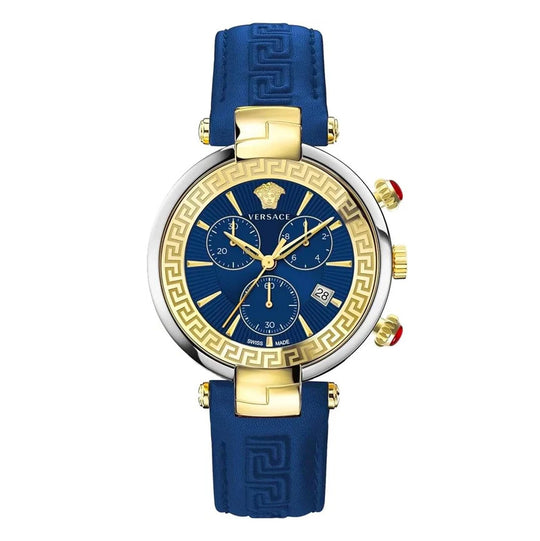 Versace Men's Watch Revive Chrono 41mm Blue Gold VE2M00221