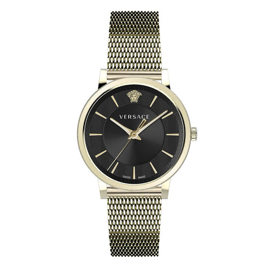 Versace Men's Watch V-Circle Black Gold Bracelet VE5A00920