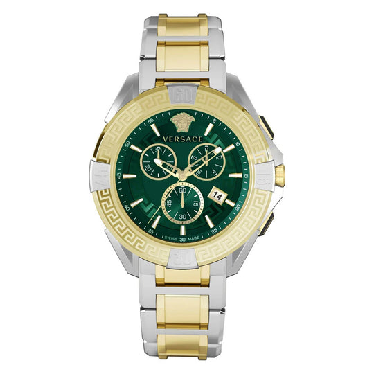 Versace Men's Watch Chrono Sporty 46mm Green Bracelet VE5CA0423