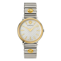 Versace Ladies Watch V-Circle 38mm Silver Gold VE8101419