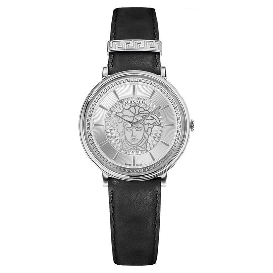 Versace Ladies Watch V-Circle 38mm Black Silver VE8101719