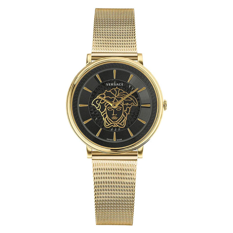 Versace Ladies Watch V-Circle 38mm Black Gold VE8102119