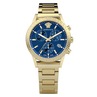 Versace Ladies Watch Sport Tech 40mm Blue Gold Bracelet VEKB00722