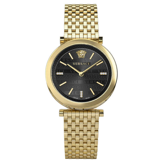 Versace Ladies Watch V-Twist 36mm Black Diamond Bracelet VELS01119