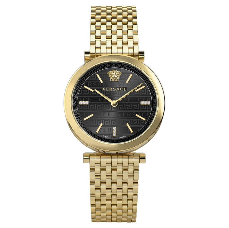 Versace Ladies Watch V-Twist 36mm Black Diamond Bracelet VELS01119