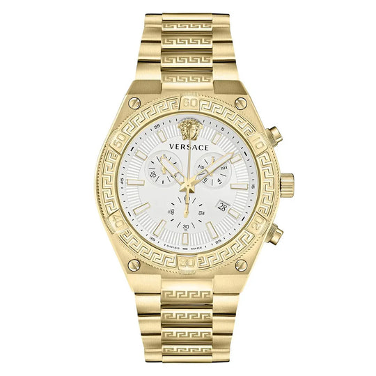 Versace Men's Watch Greca Sporty Chronograph 46mm Gold VESO00822