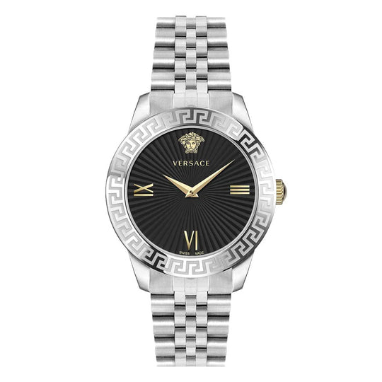Versace Ladies Watch Greca Signature 38mm Black Silver VEVC00419