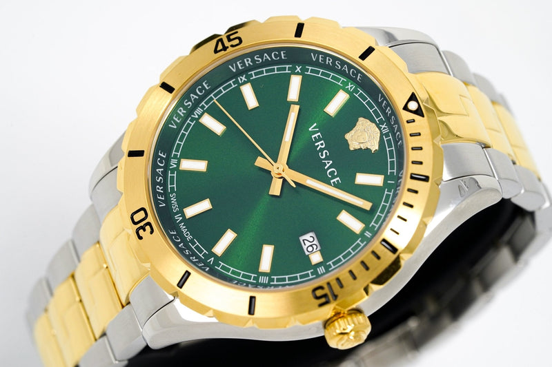 Versace Hellenyium 42mm Two Tone Green VE3A00720 - WatchPilot
