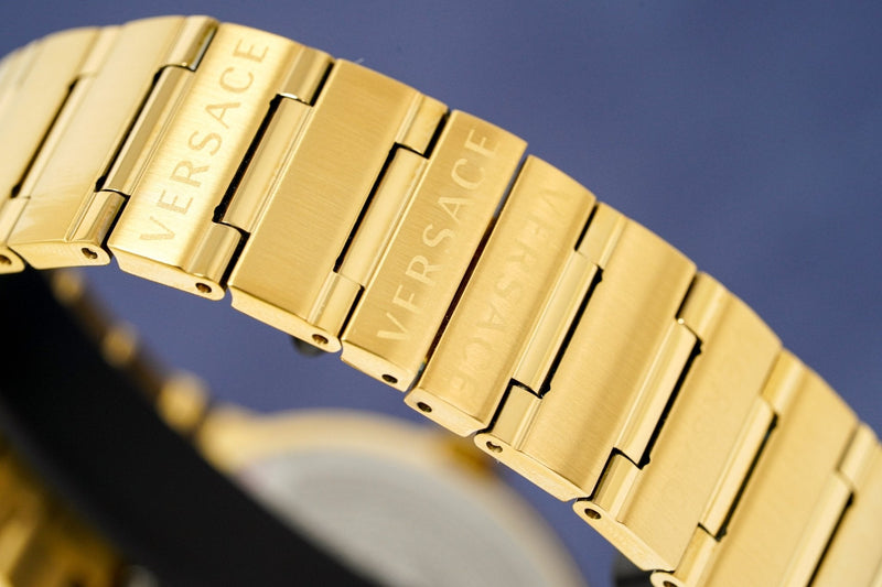 Versace Ladies Watch Greca Logo Gold Black VEVH00820 - WatchPilot