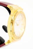 Versace Ladies Watch Greca Logo Gold Red Leather VEVH00420 - WatchPilot