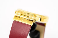 Versace Ladies Watch Greca Logo Gold Red Leather VEVH00420 - WatchPilot