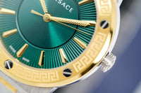 Versace Ladies Watch Greca Logo Two-Tone Green VEVH00720 - WatchPilot