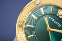 Versace Ladies Watch Greca Logo Two-Tone Green VEVH00720 - WatchPilot