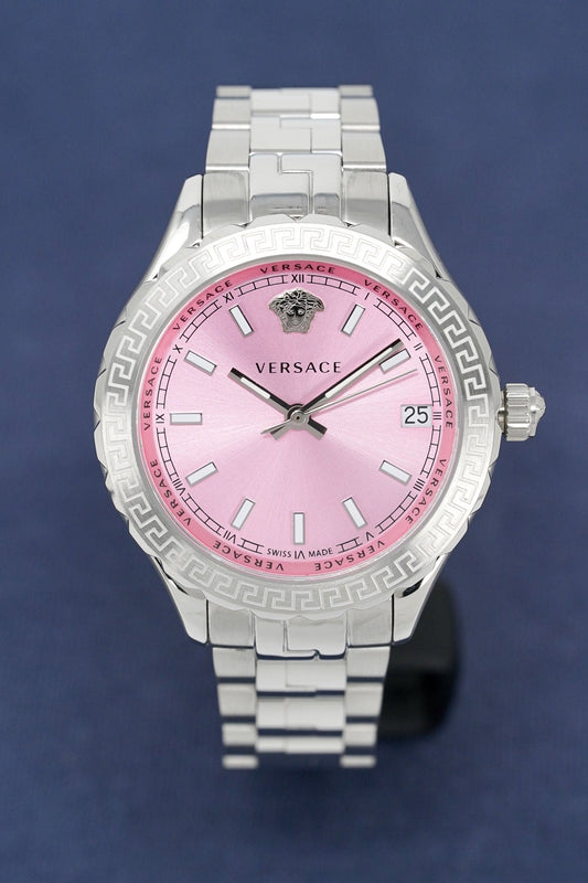 Versace Ladies Watch Hellenyium Pink Bracelet V12010015