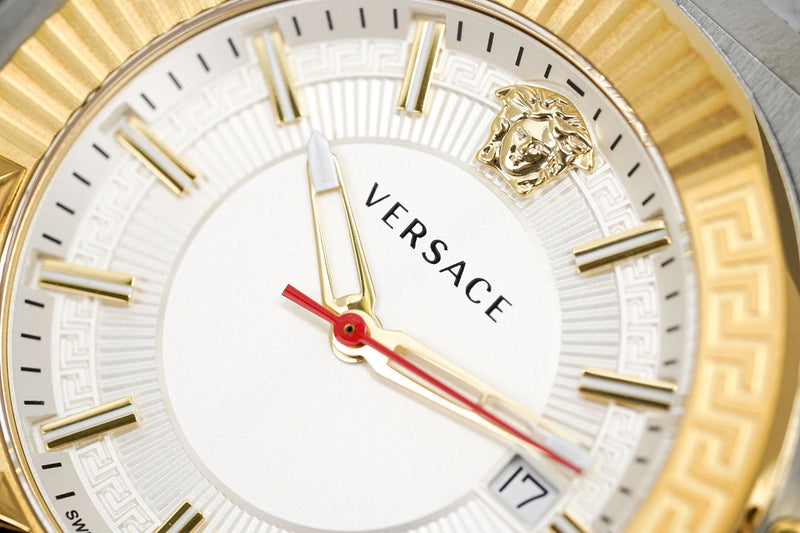 Versace Rattle Versace Men's Chain Reaction Two-Tone Silver