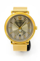 Versace Men's V-Circle Yellow Gold VBQ070017 - WatchPilot