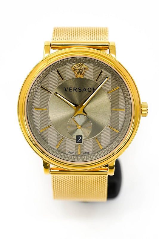 Versace Men's V-Circle Yellow Gold VBQ070017 - WatchPilot