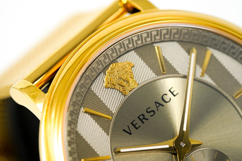 Versace Men's V-Circle Yellow Gold VBQ070017 - WatchPilot