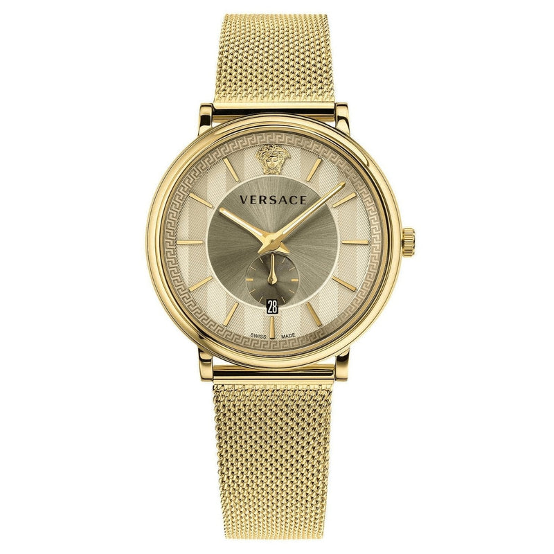 Versace Men's V-Circle Yellow Gold VBQ070017 - WatchPilot
