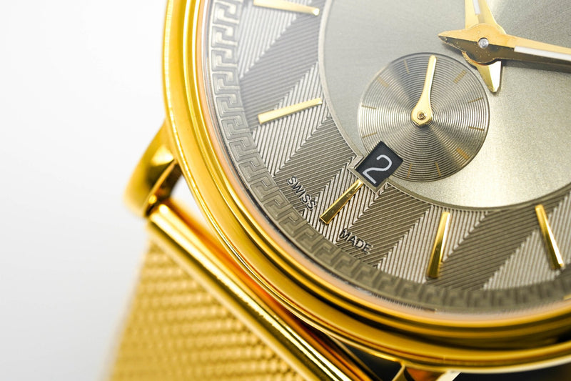 Versace Men's V-Circle Yellow Gold VBQ070017 - WatchPilot