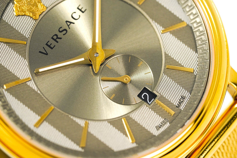 Versace Men's V-Circle Yellow Gold VBQ070017 - WatchPilot