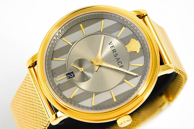 Versace Men's V-Circle Yellow Gold VBQ070017 - WatchPilot