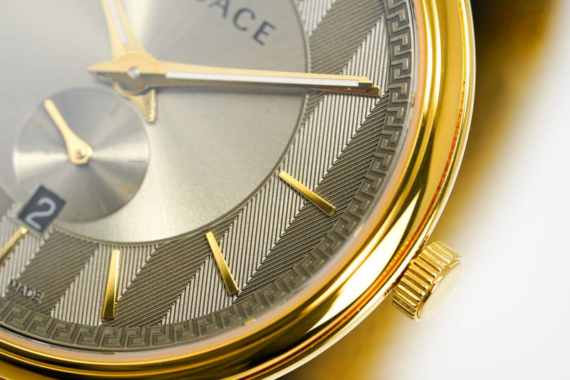 Versace Men's V-Circle Yellow Gold VBQ070017 - WatchPilot