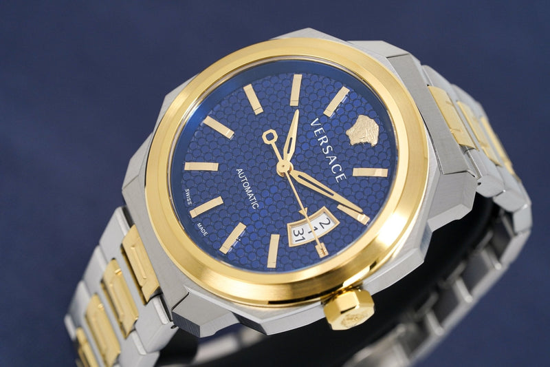 Versace Men's Watch Dylos Automatic Blue Two-Tone VEAG00222