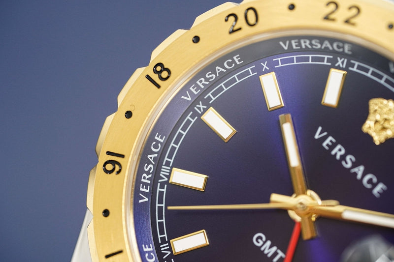 Versace Men's Watch Hellenyium GMT Two-Tone Blue V11060017 - WatchPilot