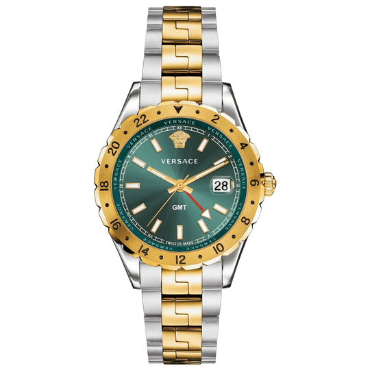 Versace Men's Watch Hellenyium GMT Two-Tone Green V11050015