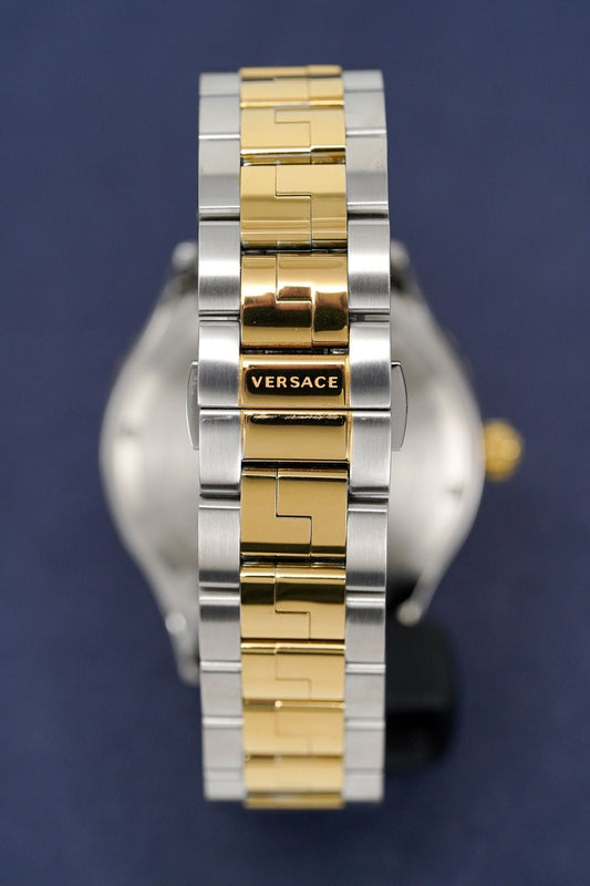 Versace Men's Watch Hellenyium GMT Two-Tone Silver V11030015 - WatchPilot