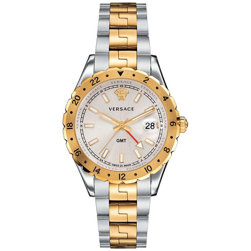 Versace Men's Watch Hellenyium GMT Two-Tone Silver V11030015 - WatchPilot