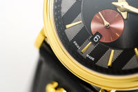 Versace Men's Watch V-Circle Gold Black VBQ050017 - WatchPilot