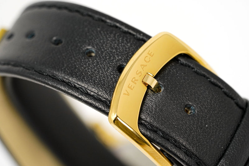 Versace Men's Watch V-Circle Gold Black VBQ050017 - WatchPilot