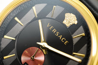 Versace Men's Watch V-Circle Gold Black VBQ050017 - WatchPilot