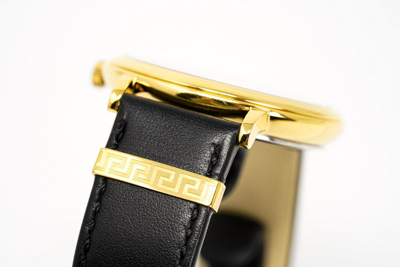 Versace Men's Watch V-Circle Gold Black VBQ050017 - WatchPilot