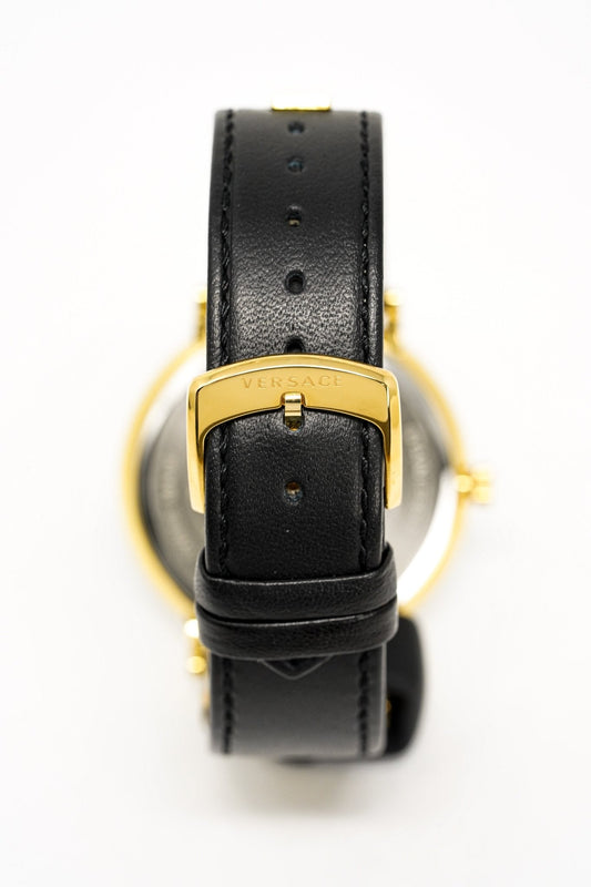 Versace Men's Watch V-Circle Gold Black VBQ050017 - WatchPilot