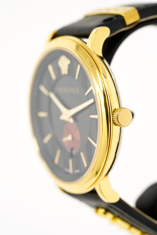 Versace Men's Watch V-Circle Gold Black VBQ050017 - WatchPilot