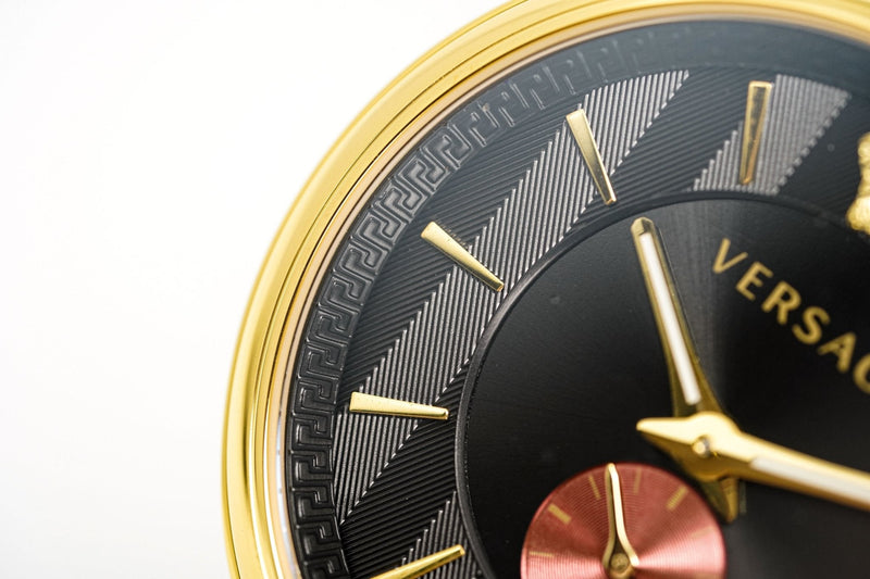 Versace Men's Watch V-Circle Gold Black VBQ050017 - WatchPilot