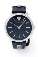 Versace V-Circle 38mm Blue Silver VE8104222 - WatchPilot