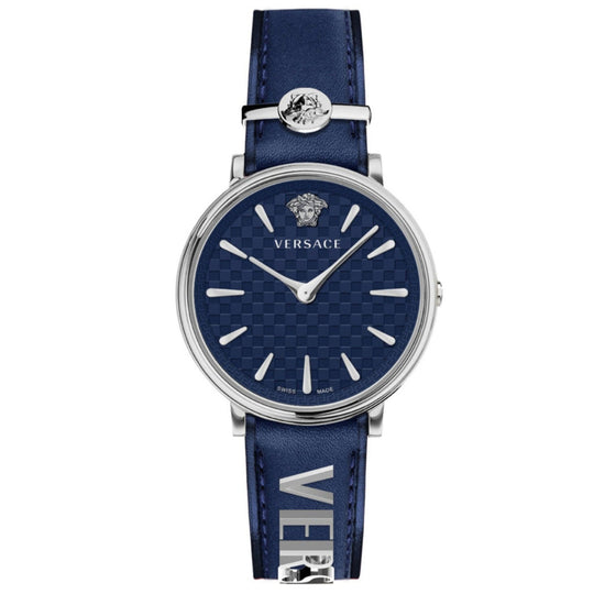 Versace Ladies Watch V-Circle 38mm Blue Silver VE8104222
