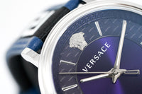 Versace V-Circle 42mm Blue Silver VE5A01121 - WatchPilot