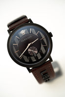 Versace V-Circle Small Seconds IP Black - WatchPilot